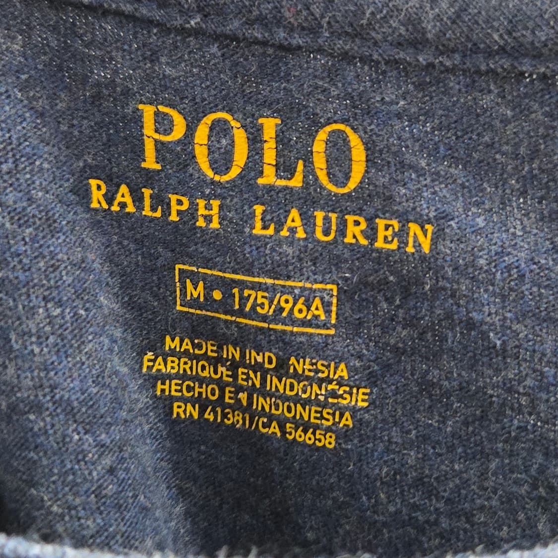 폴로랄프로렌 코튼 반팔 티셔츠 네이비 M 상품이미지3