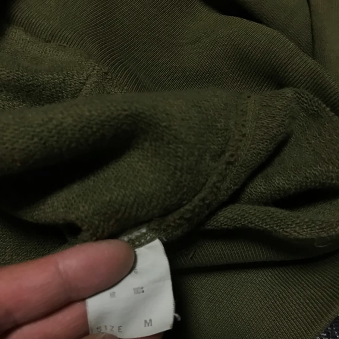 00s 재팬 밀리터리 카키올리브 크롭 오버핏 후드집업 상품이미지4