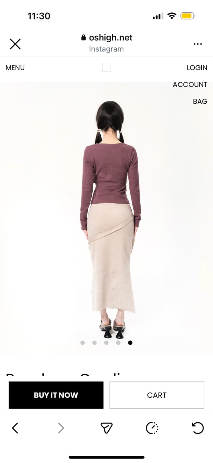 Oshigh 오스하이 Bandage Cardigan BlackCherry 상품이미지3
