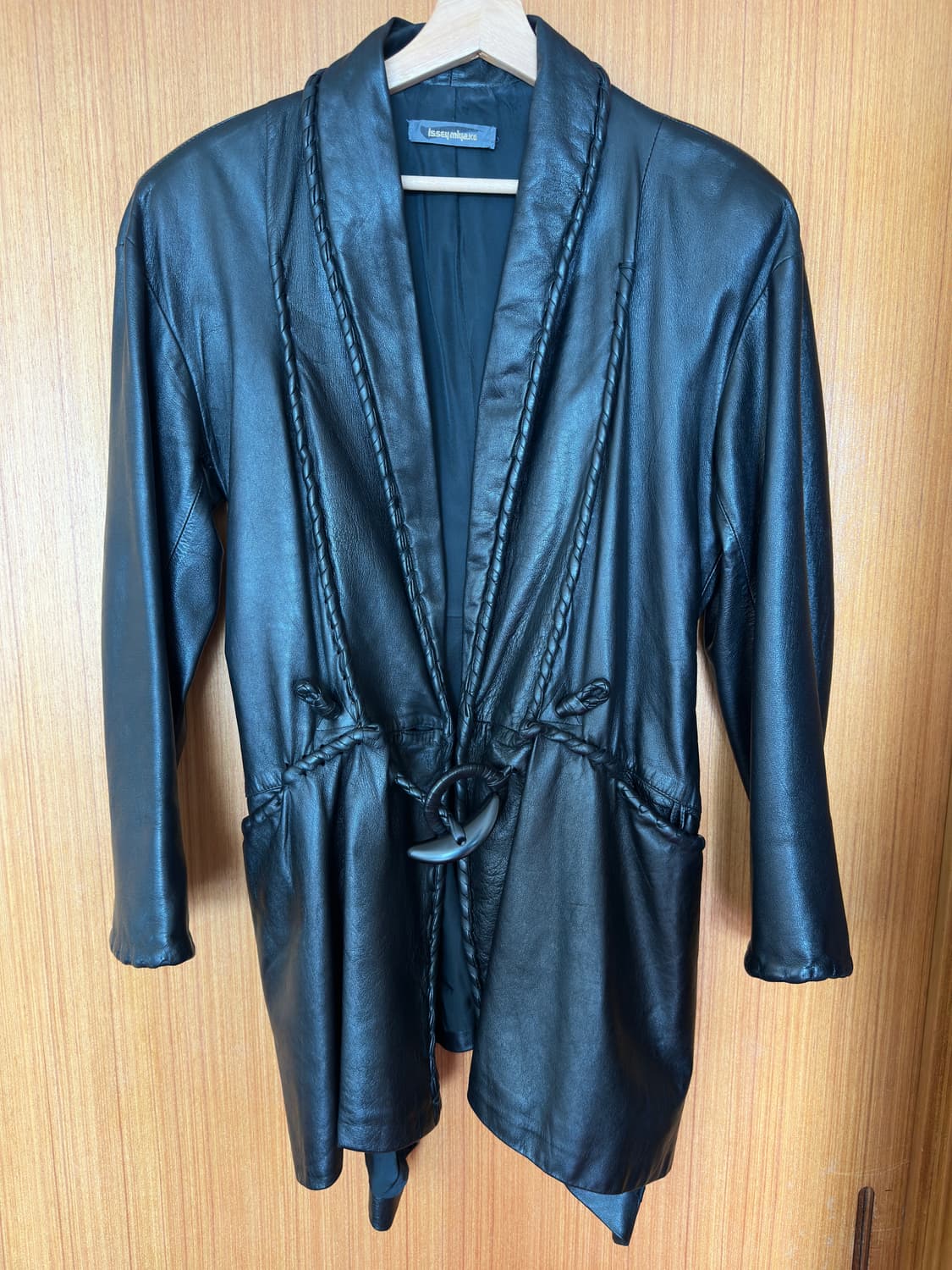 Issey miyake 80-90 레더자켓 상품이미지1