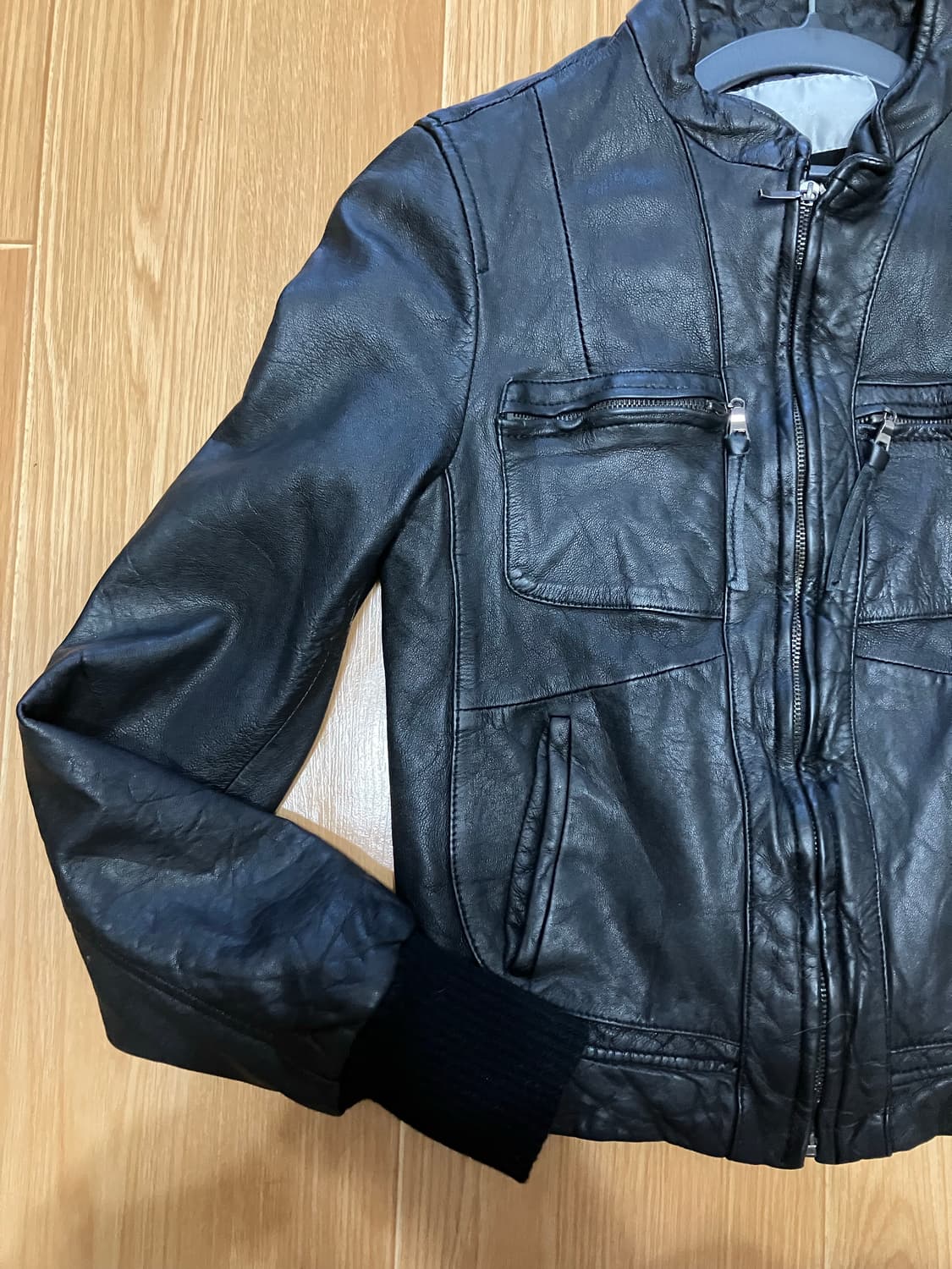 vtg chic leather jacket 상품이미지3