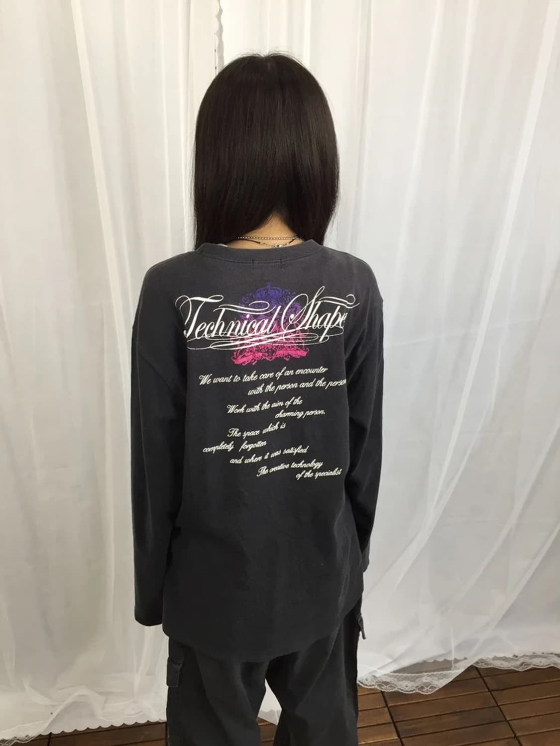 Active Time Script Graphic Long Sleeve 상품이미지3