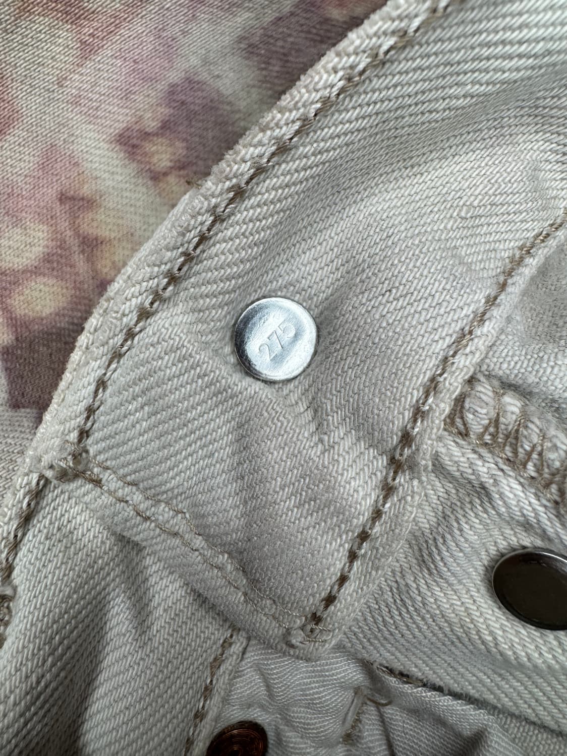 빈티지 90s 리바이스 501 락밴드 프린팅 커스텀 팬츠 31/34 상품이미지3