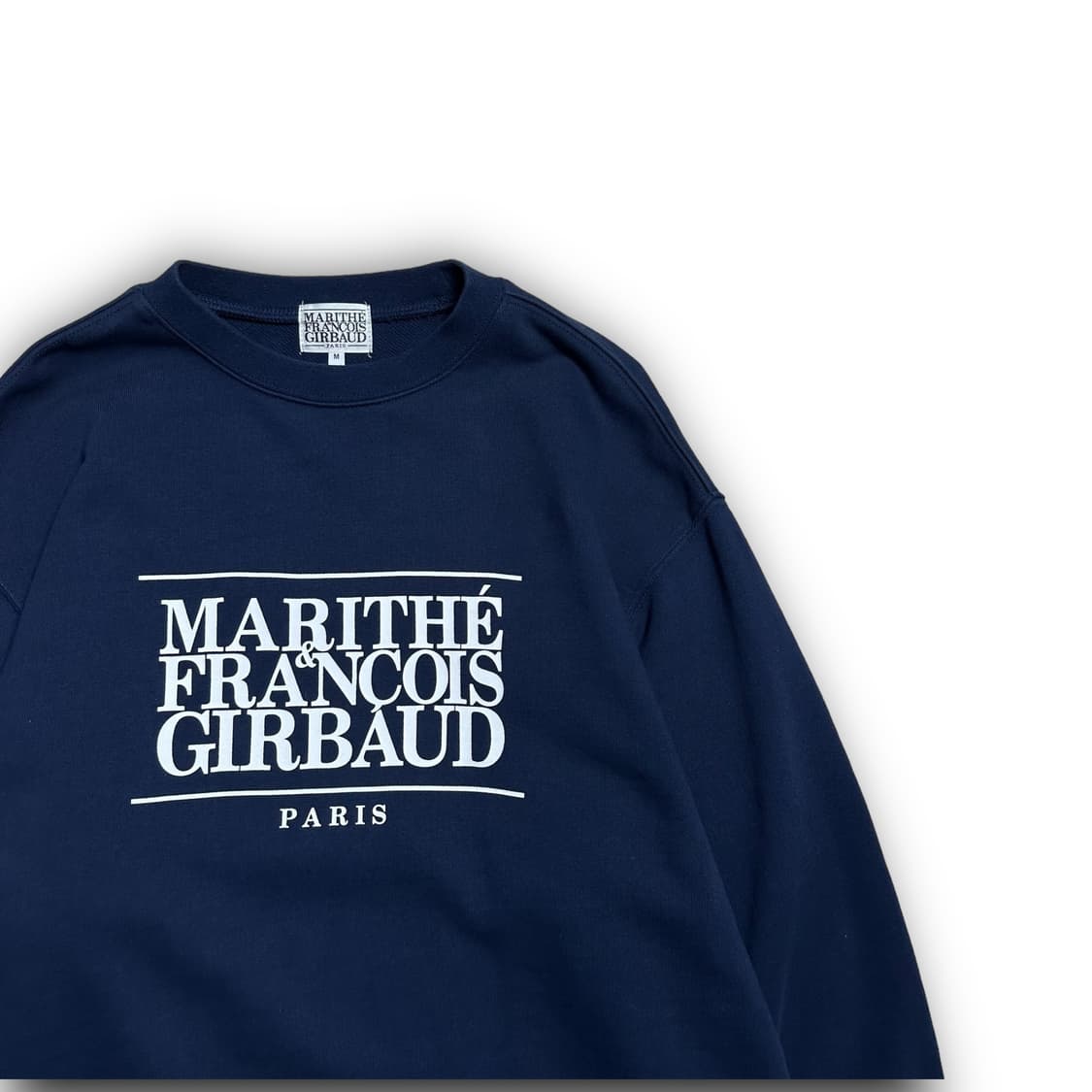 마리떼프랑소와저버 미들로고 네이비 맨투맨 상품이미지1