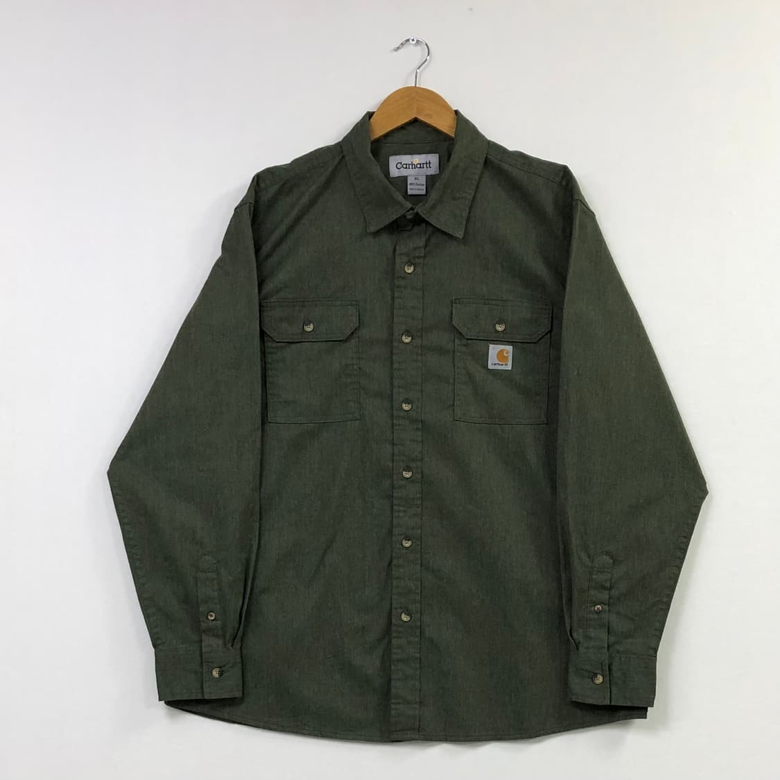 XL 칼하트 카키 워크 셔츠 상품이미지2