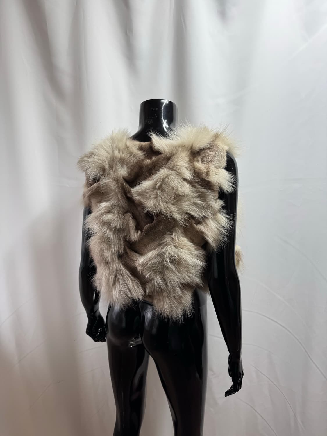 크롭 폭스 퍼 조끼 상품이미지3