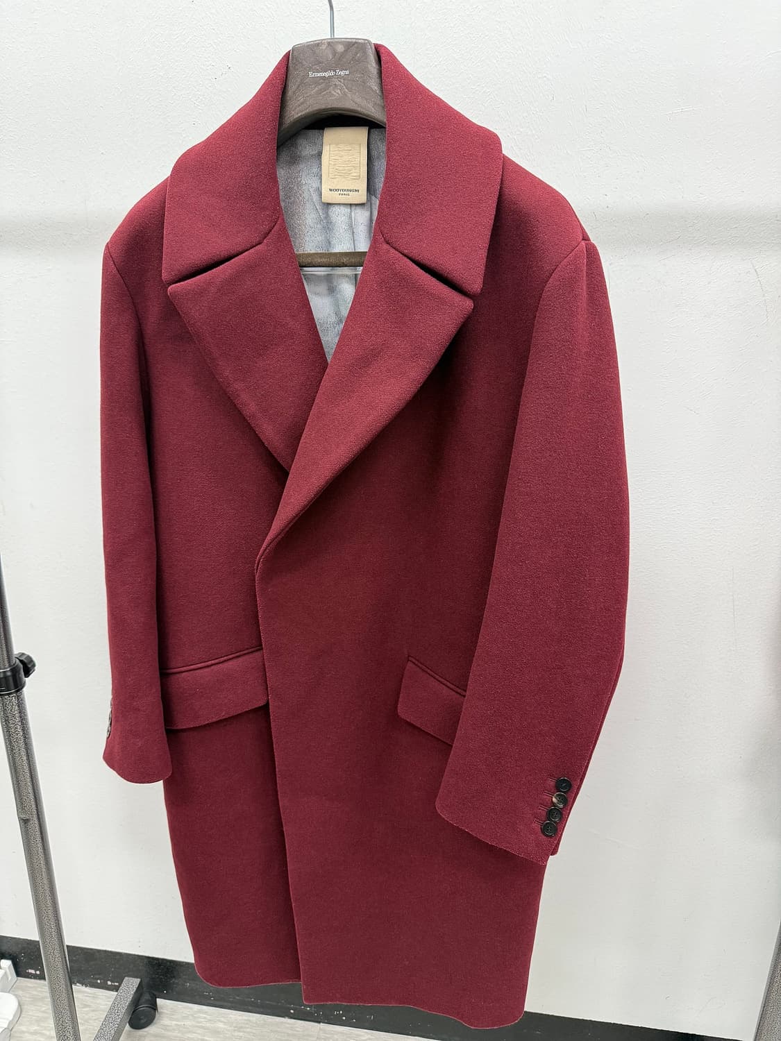 100) 우영미 15fw 컬렉션 버건디 코트  상품이미지1