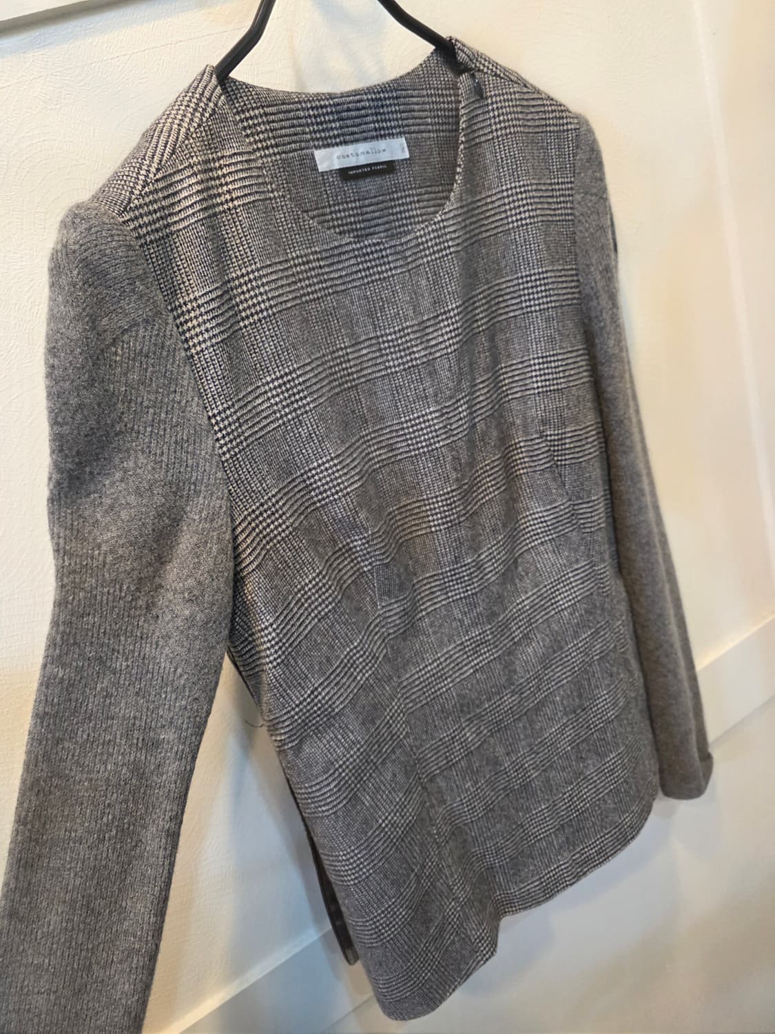 커스텀멜로우 체크 울 블라우스 상품이미지4