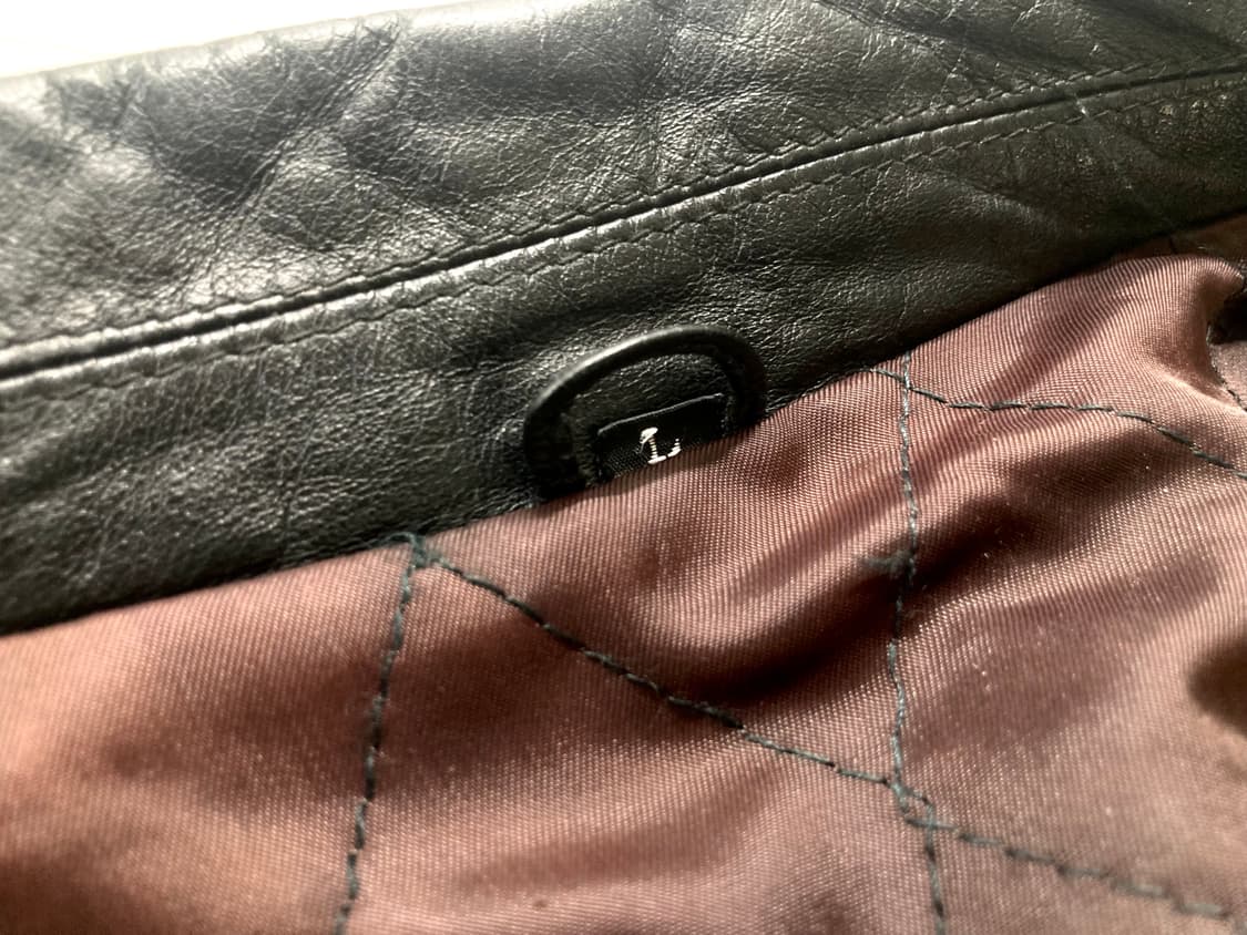 90s 퀼팅 안감 돈피 리얼 레더 코트 자켓 105-110 상품이미지6