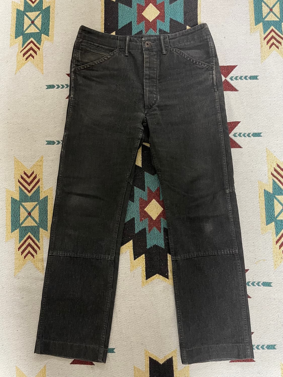 RRL 블랙 워크 스트레이트 레그 진(32x32) 상품이미지1