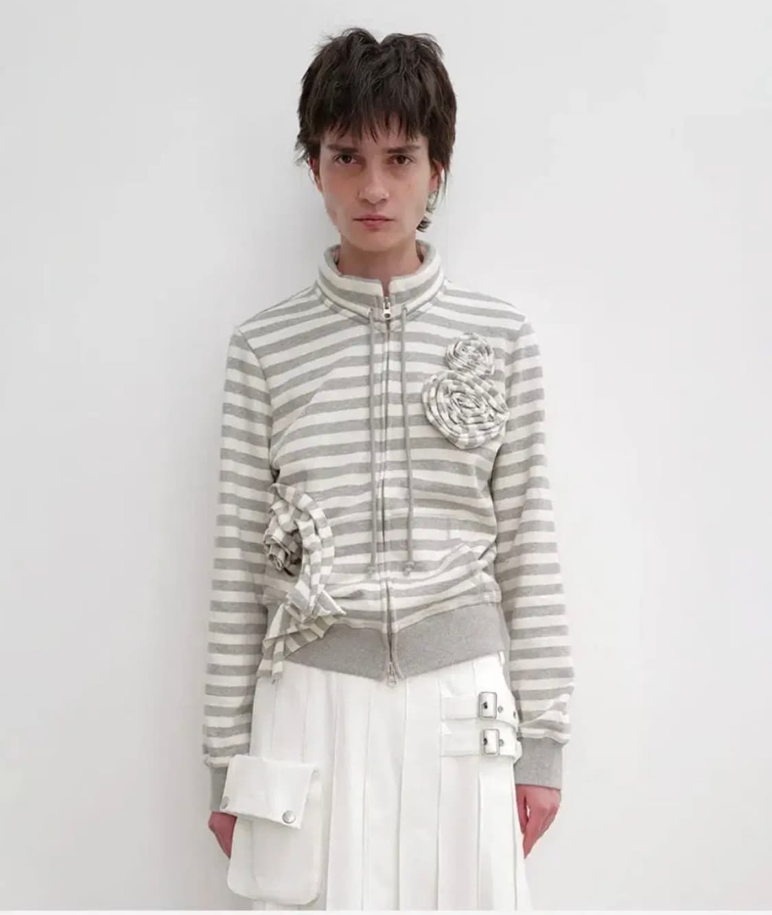 오픈와이와이 아플리케 집업 자켓 그레이 m 상품이미지1