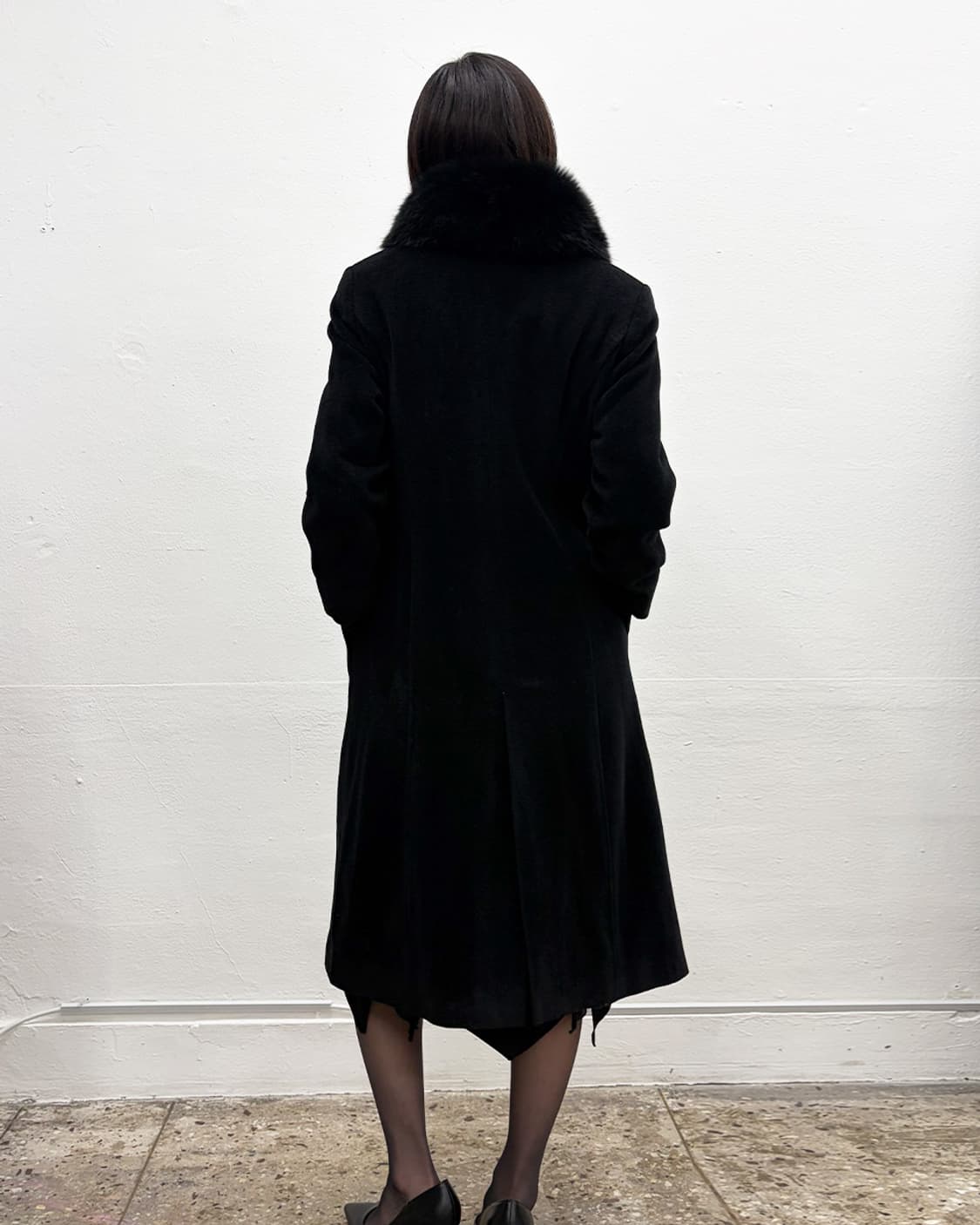 빈티지 퍼 트리밍 앙고라 코트 상품이미지2