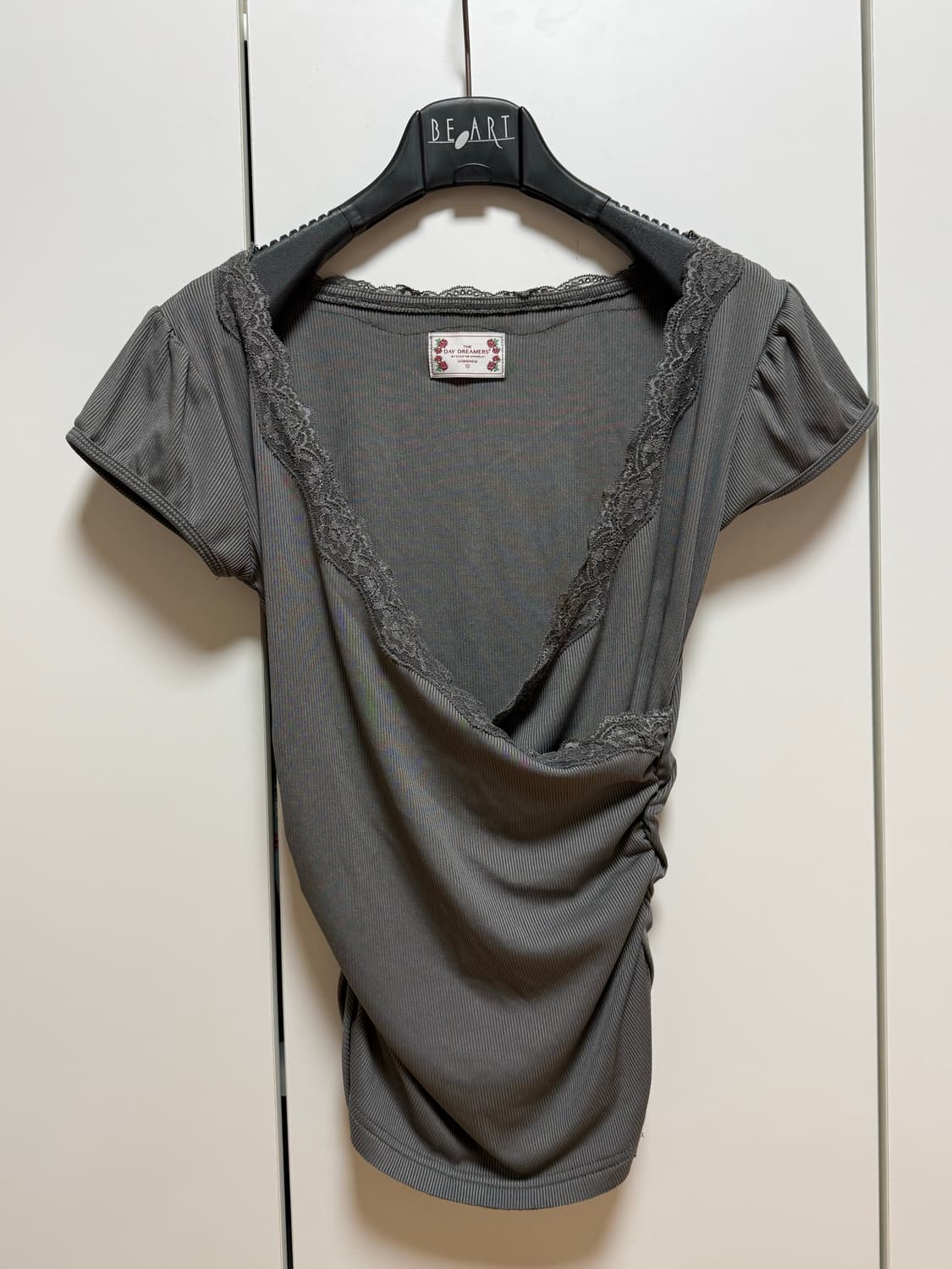 스컬프터 레이스 랩 티셔츠 챠콜 상품이미지2