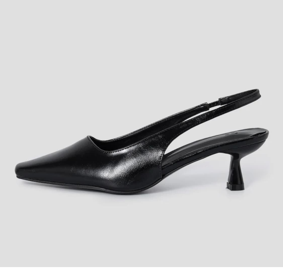 에잇세컨즈 스퀘어 키튼힐 스틸레토 블랙 245 상품이미지4