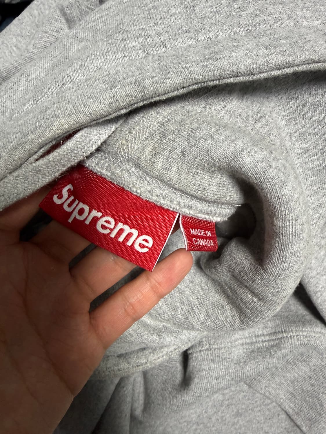 슈프림 아치 로고 후드티 헤더 그레이 상품이미지4