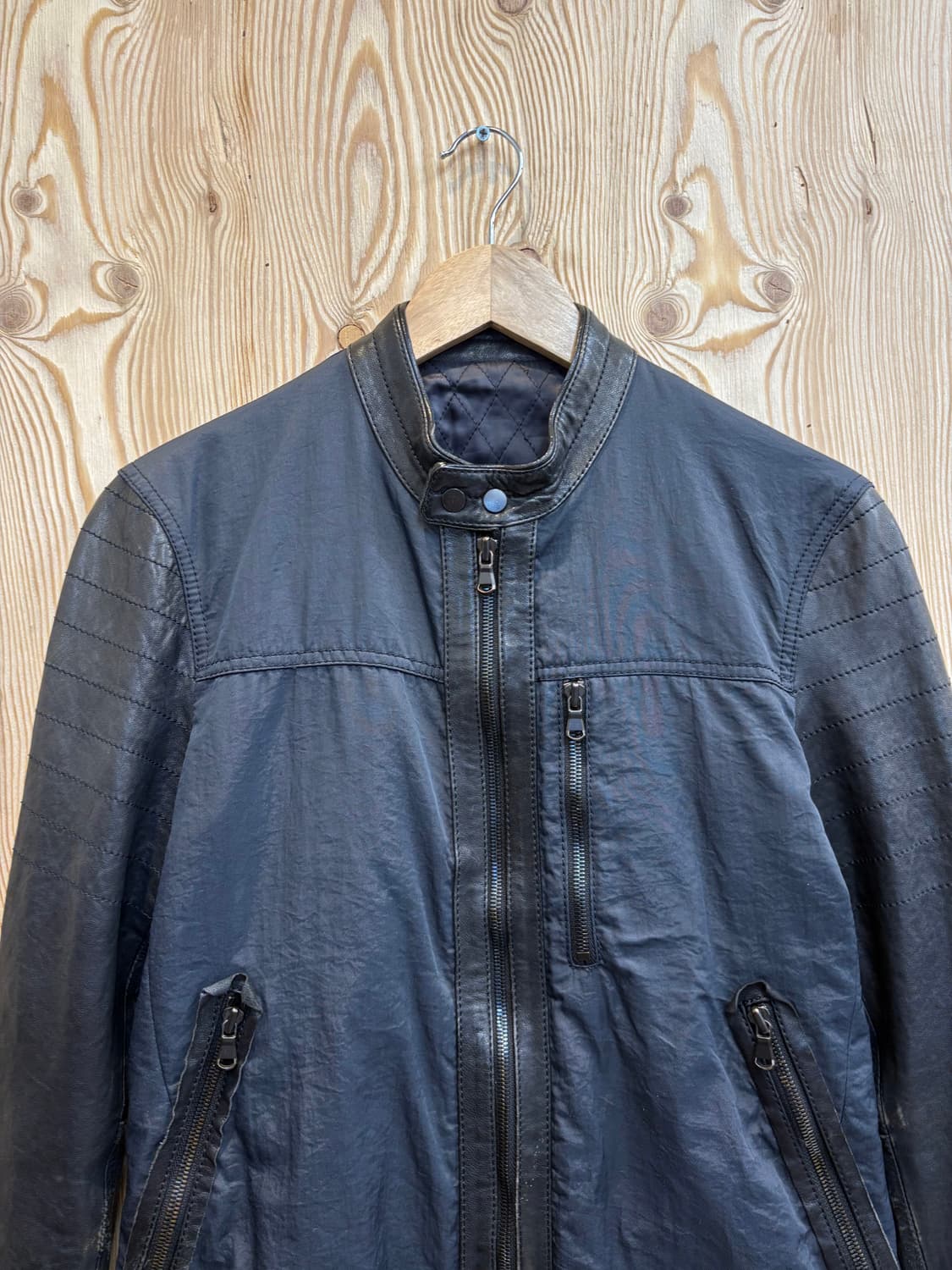 솔리드옴므 하이브리드 레더자켓 상품이미지3