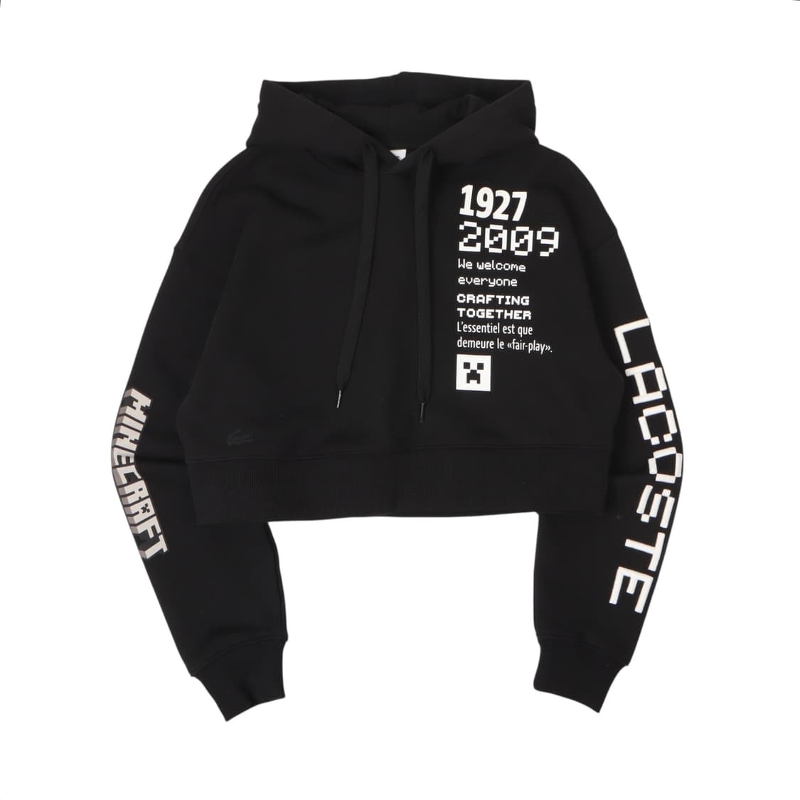 라코스테 x 마인크래프트 크롭 후드티 상품이미지1