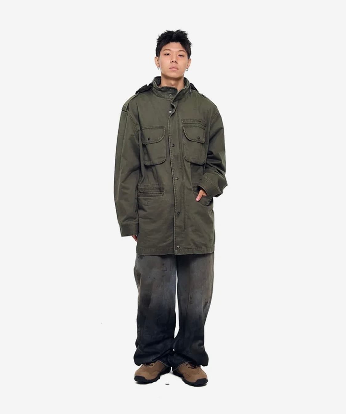 Washed Field Jacket (Khaki) 상품이미지2