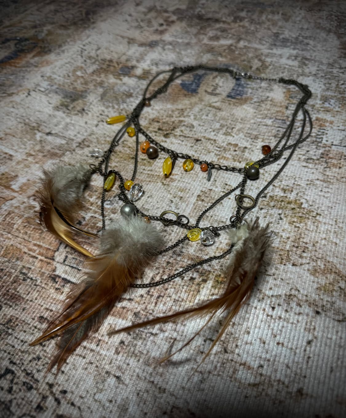 vintage feather necklace 상품이미지1