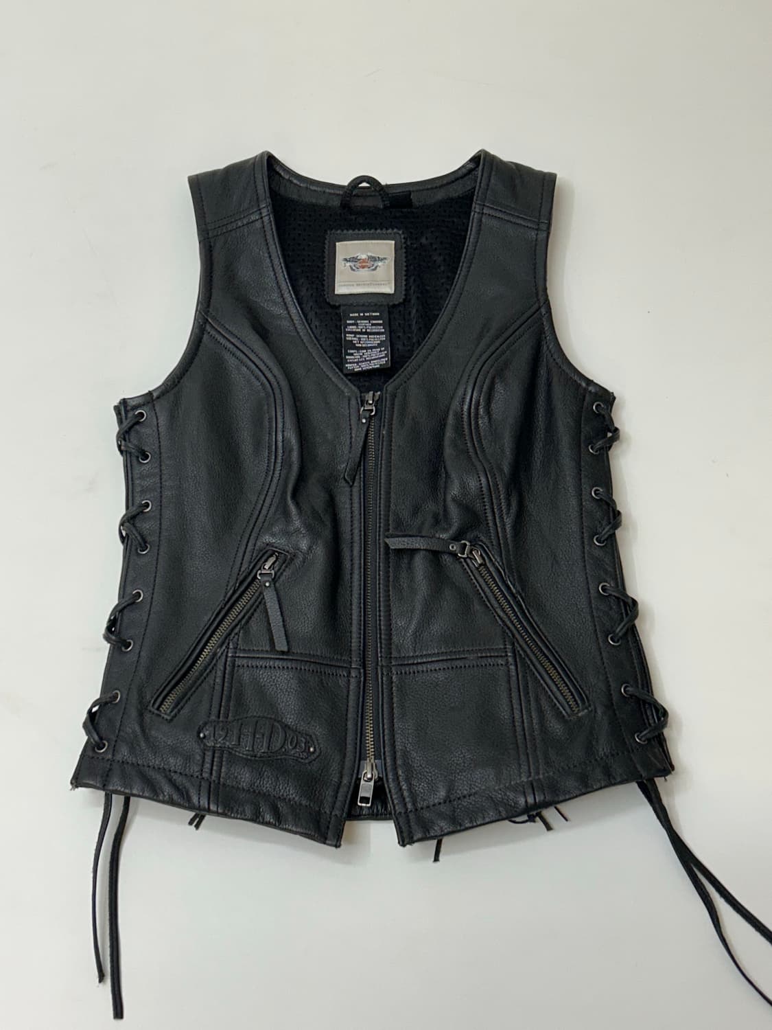 Harley Davidson 애비뉴 가죽 조끼 상품이미지1