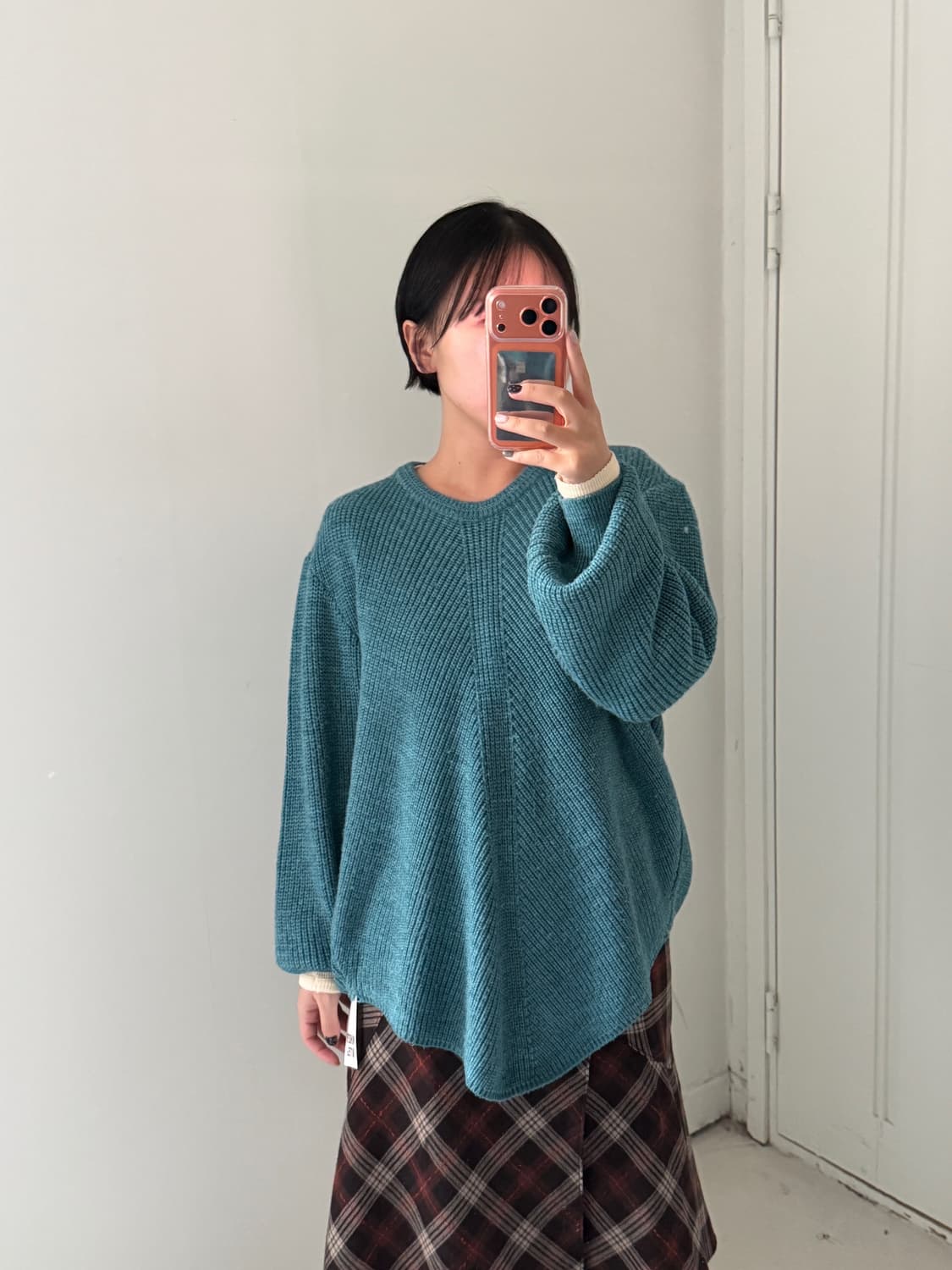 일본빈티지 청록 루즈핏 니트 상품이미지2