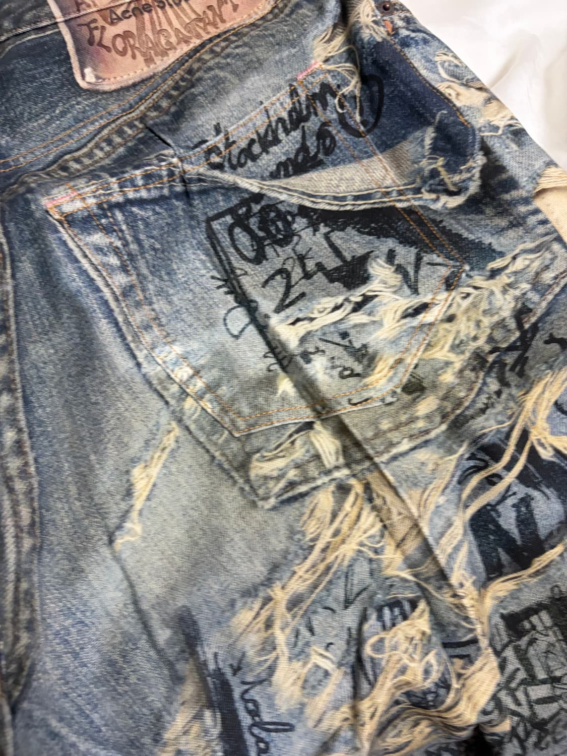 Acne studios 아크네스튜디오 블루 슈퍼 배기 데님 상품이미지10