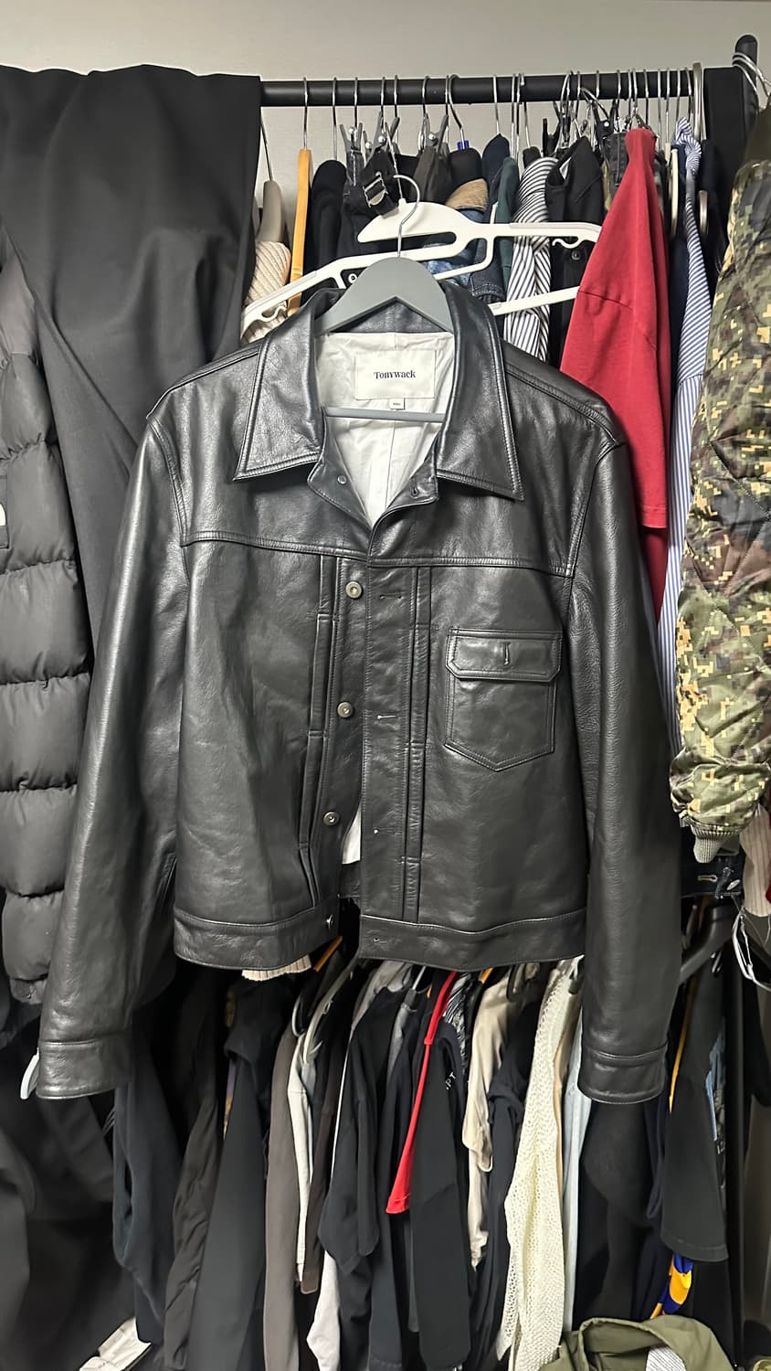 Tonywack 토니웩 블랙 레더 자켓 L 상품이미지1