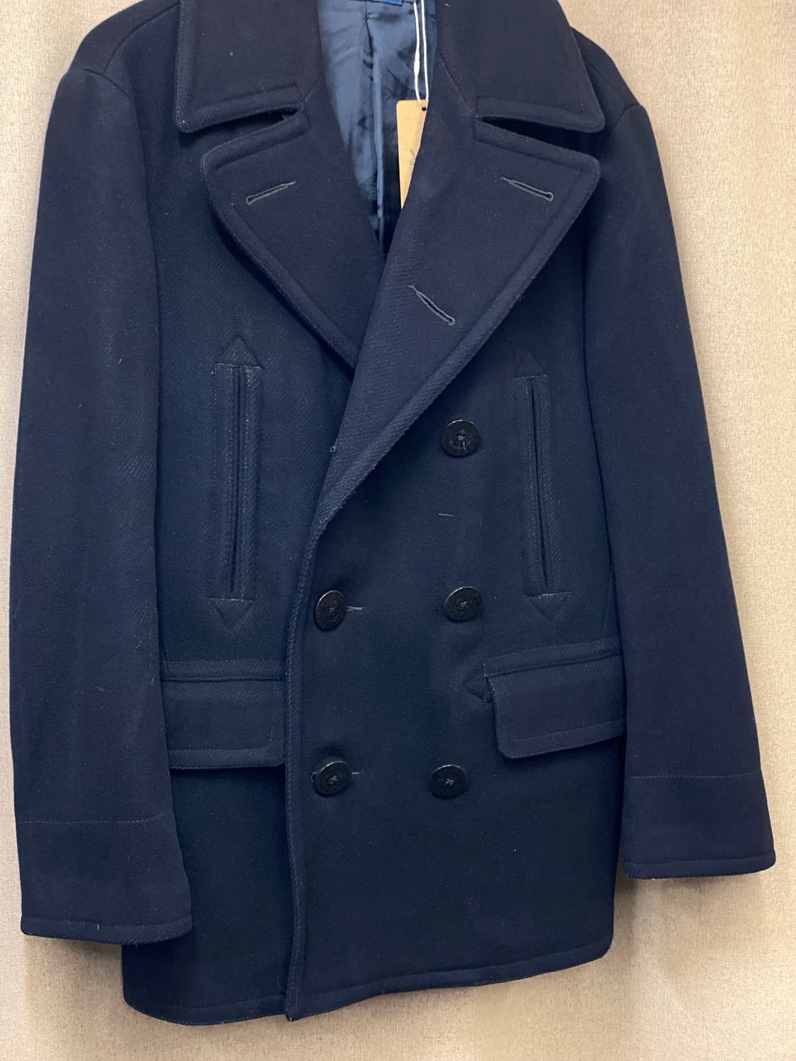 90s 폴로 프렌치 네이비 피 코트 상품이미지2