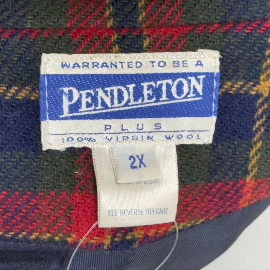 80s 펜들턴 타탄 체크 울 재킷 USA 상품이미지4