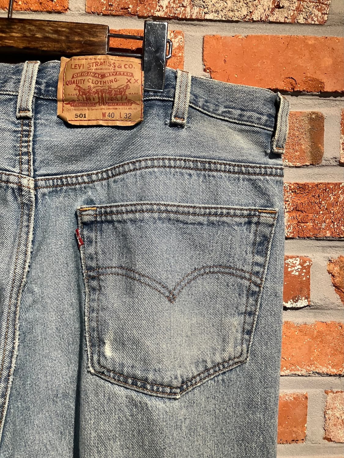 90s USA 빈티지 리바이스 501 데님 팬츠 빅사이즈 상품이미지6
