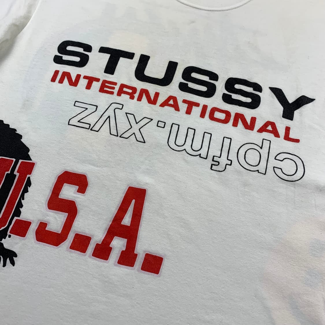 스투시 x CPFM USA 2019 한정판 티셔츠 화이트 상품이미지3