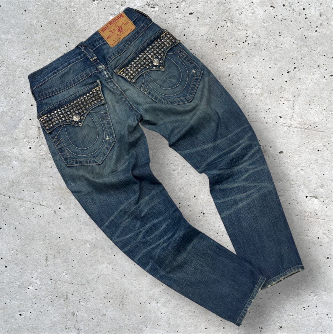 [28] 트루릴리젼 리키 스터드 데님 청바지 팬츠 C894 상품이미지1