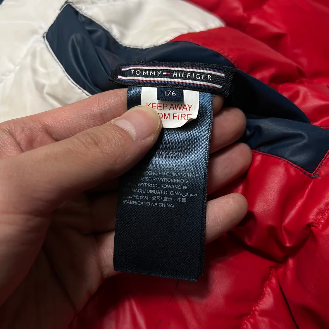 타미힐피거 덕다운 스몰플래그 리버시블 경량패딩 점퍼 [네이비] 176 상품이미지8