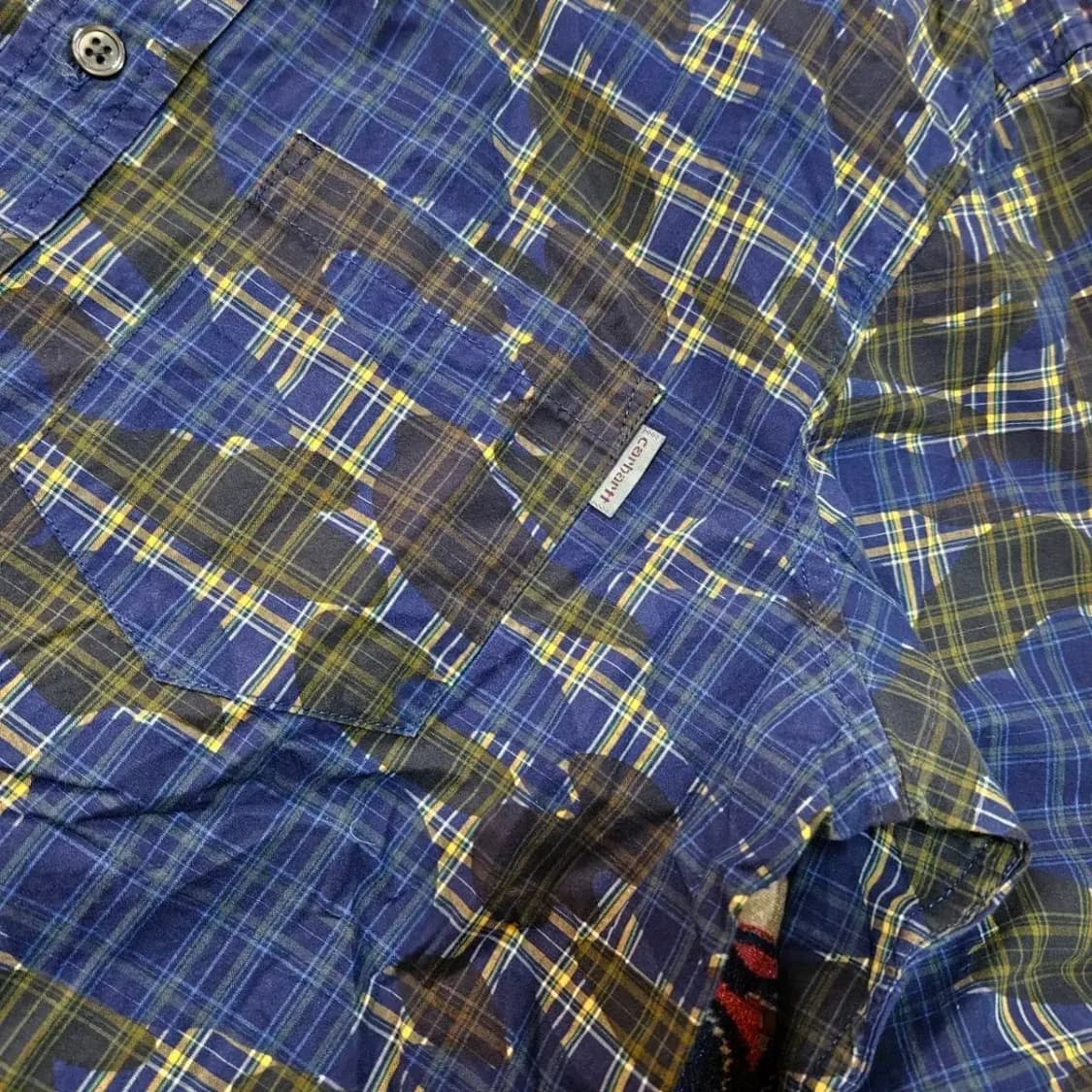  칼하트 메트로블루 컬렉션 블루 카모 체크 셔츠 상품이미지6