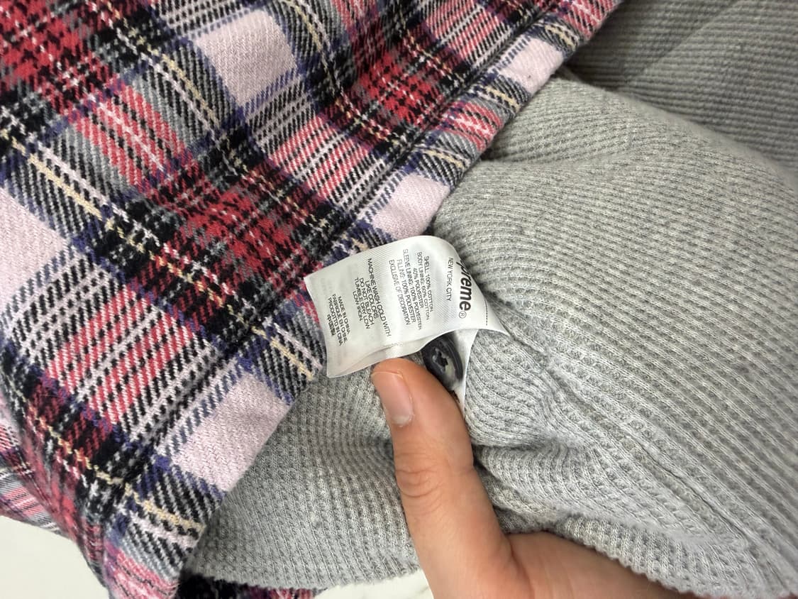 슈프림 써멀 라인드 집업 플란넬 셔츠 핑크 - 25FW 상품이미지6