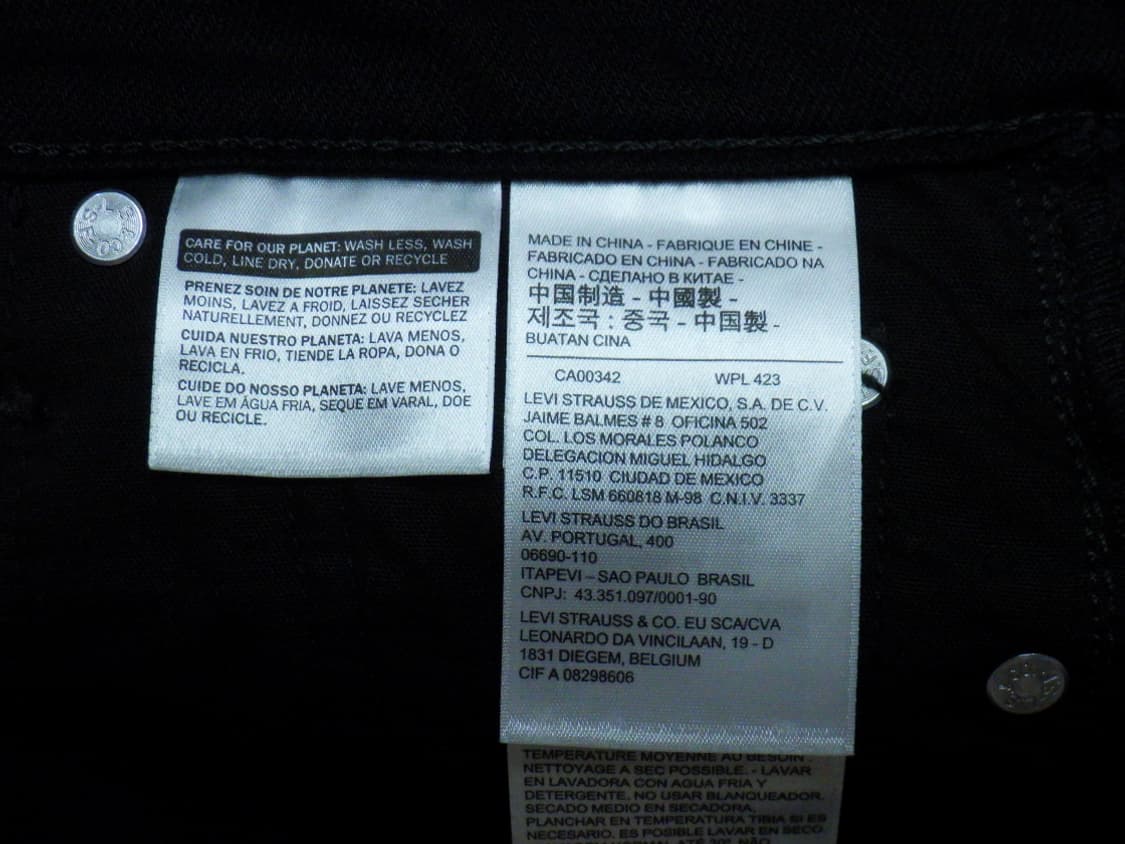 (28인치) Levis 리바이스 남성 블랙 데님팬츠 상품이미지9
