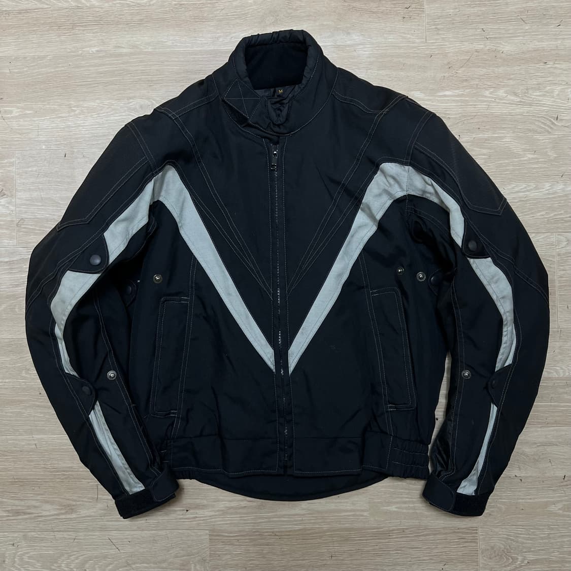 남성 누빔 안감내피 패디드 라이딩 오토바이 바이커 자켓 [블랙] M/95 상품이미지1