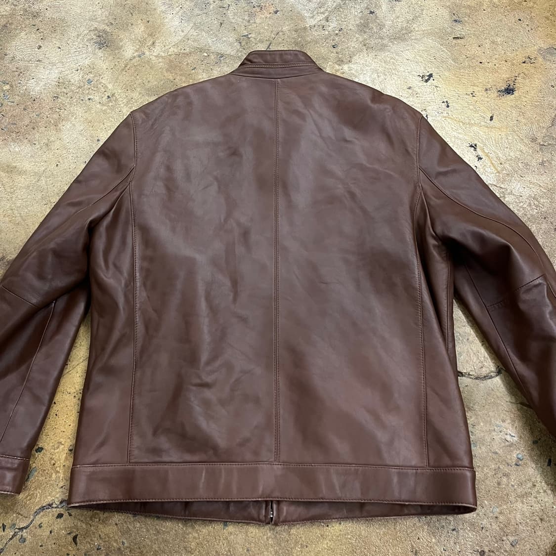 [정품/100] WINDY CLUB 브라운 양가죽 자켓 b10 상품이미지4