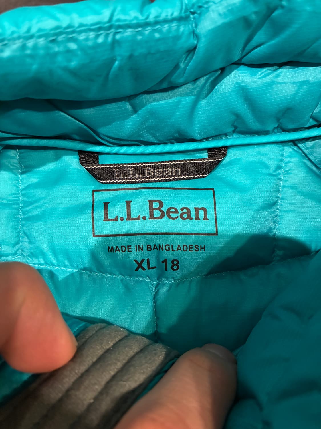 M) L.L. Bean 엘엘빈 경량 패딩 에메랄드 상품이미지2