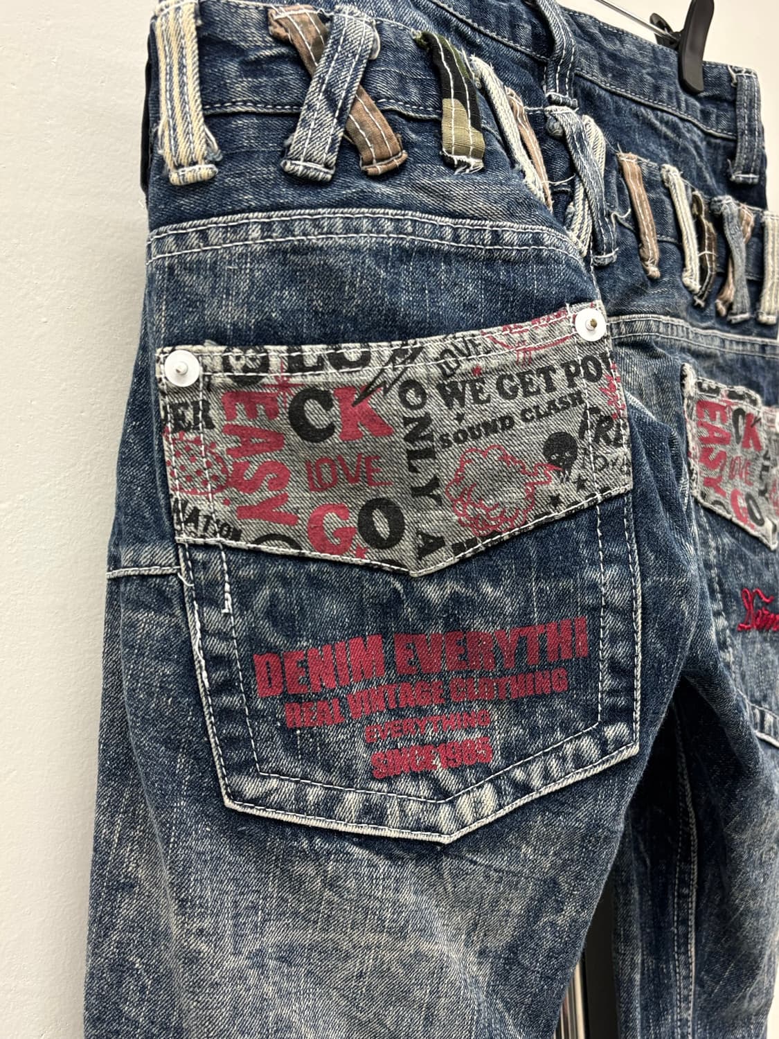 빈티지 키치 데님 팬츠 상품이미지7