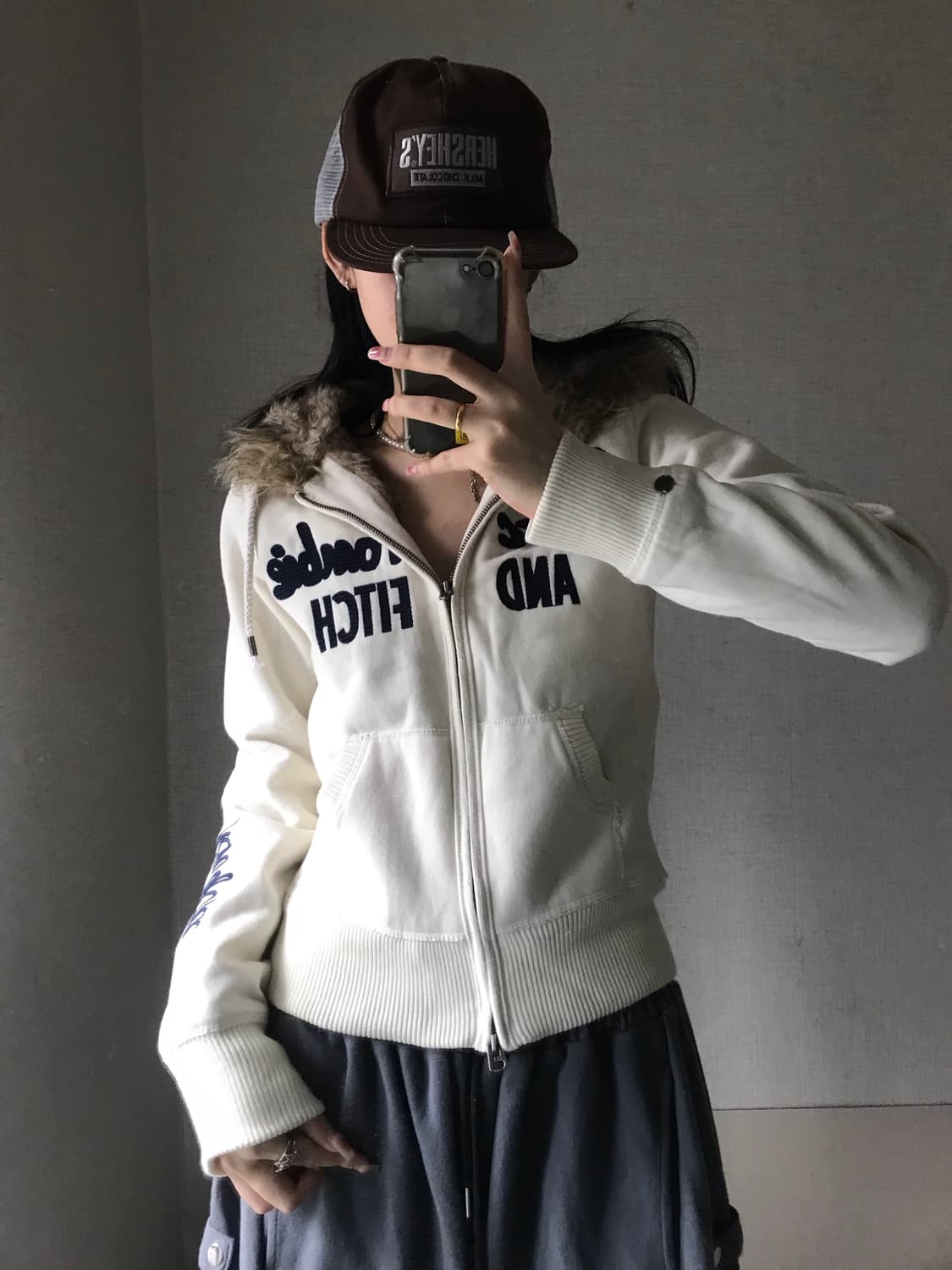 아베크롬비 아이보리 울프죠 후드집업 상품이미지2
