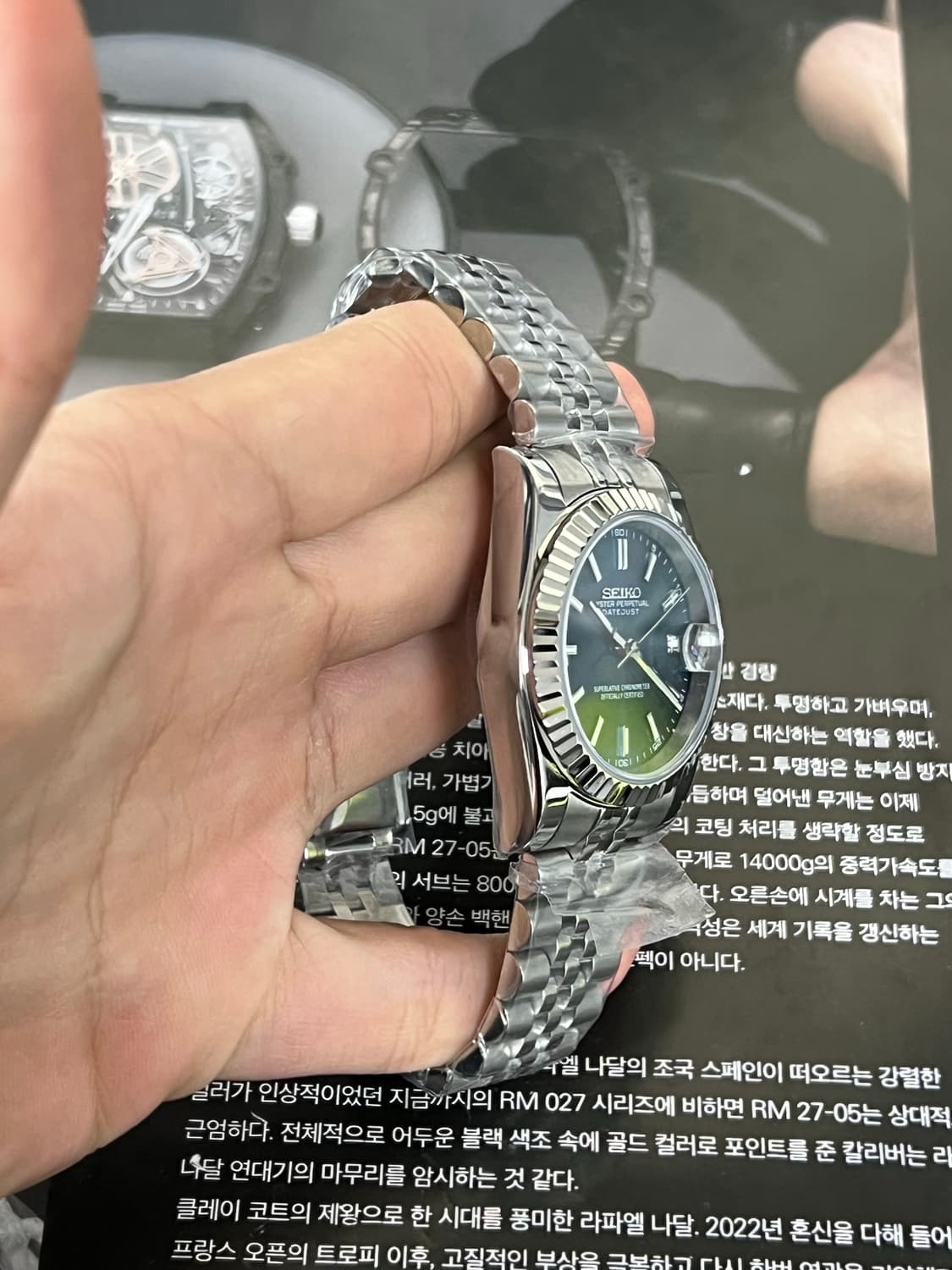 세이코 데이트저스트 커스텀 청판 상품이미지3