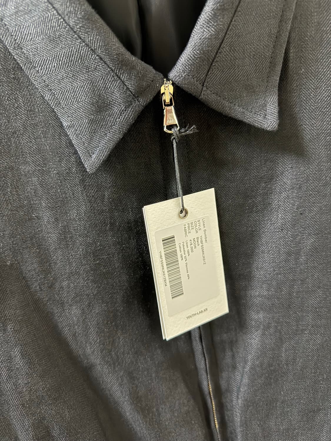 유스 린넨 봄버 M 상품이미지3