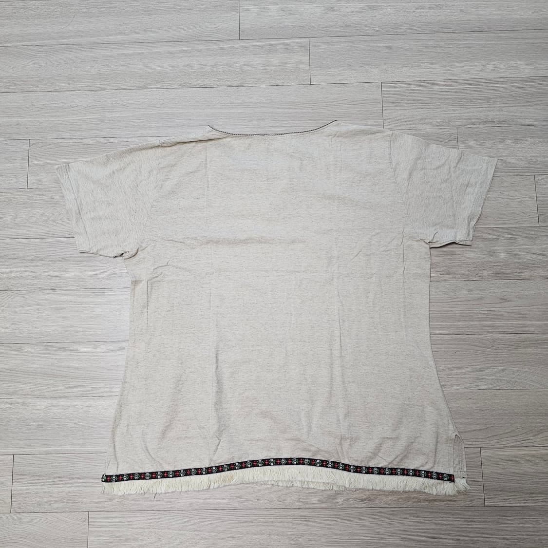 M L 100 66 TOCCO 반팔 에스닉 오버핏 티셔츠 모리걸 빈티지 상품이미지6