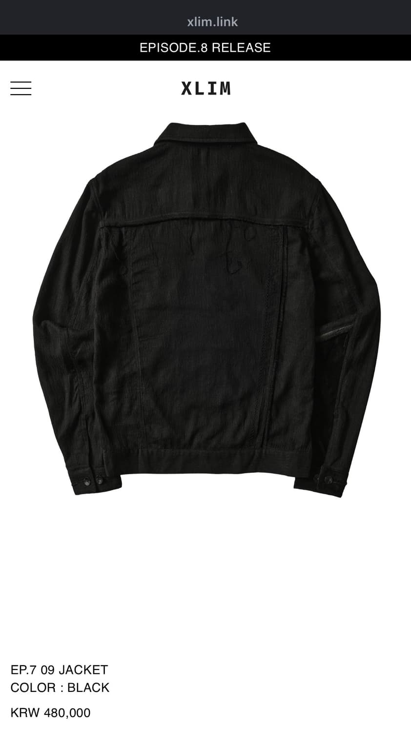 [L]엑슬림 ep7 09 자켓 블랙 상품이미지2