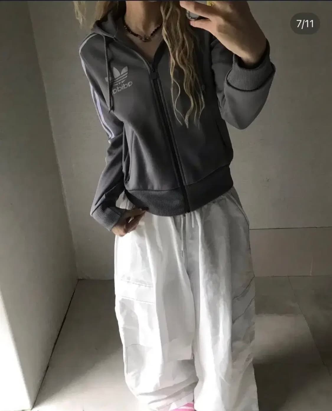 아디다스 빈티지 후드집업 라이프이즈웻 져지 상품이미지6