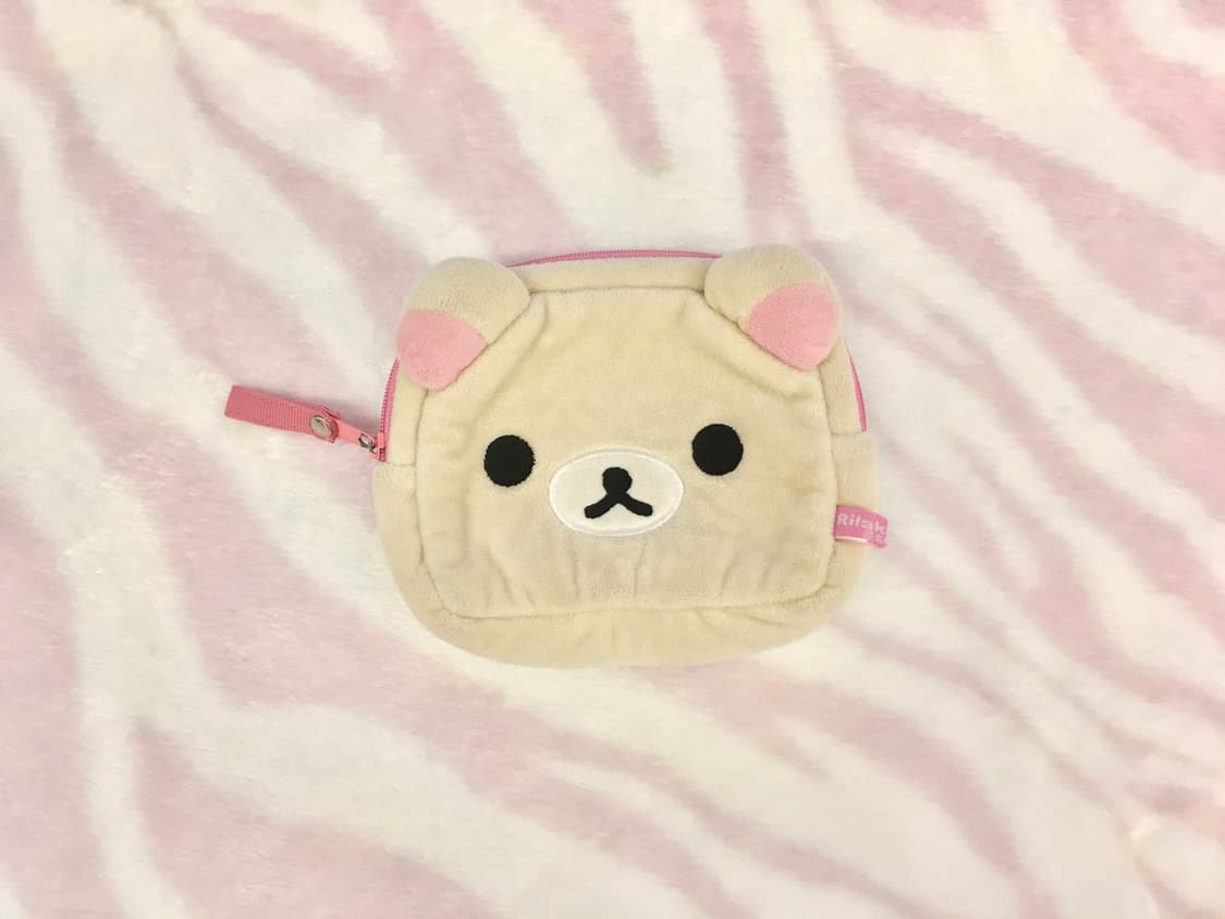 고전 코리락쿠마 파우치 핑크도트 산엑스 고전문구 갸루 방꾸템 상품이미지1