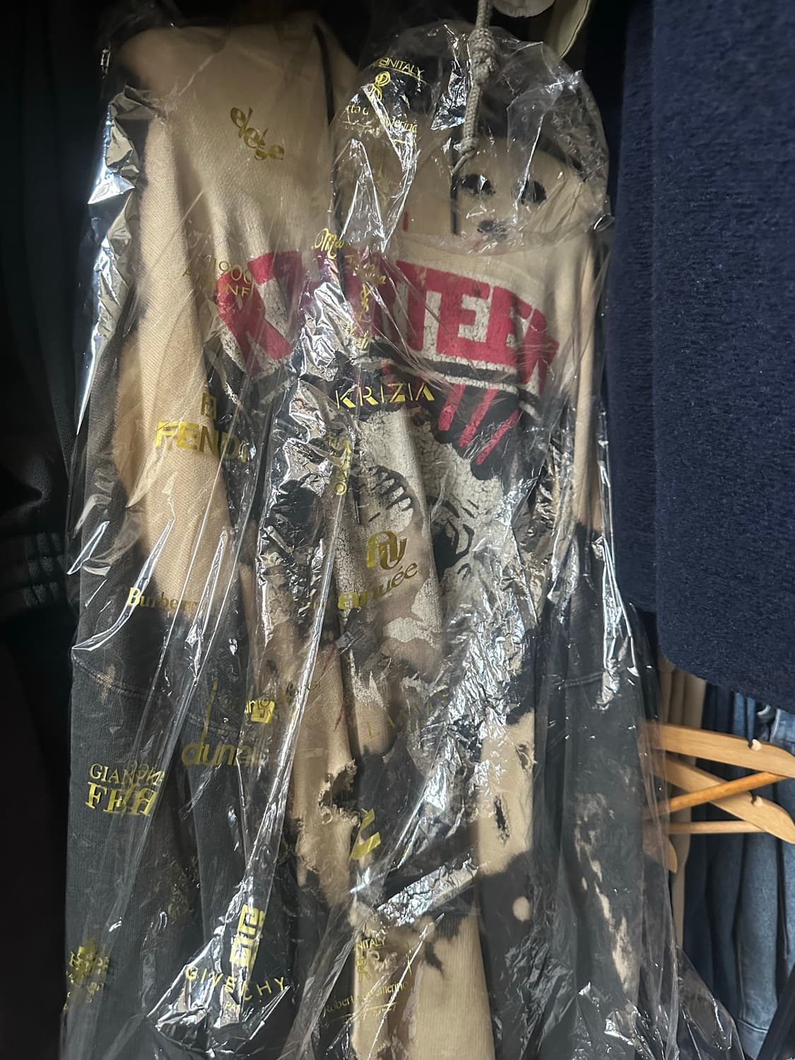 R13 블리치드 스컬 후드 L 상품이미지2