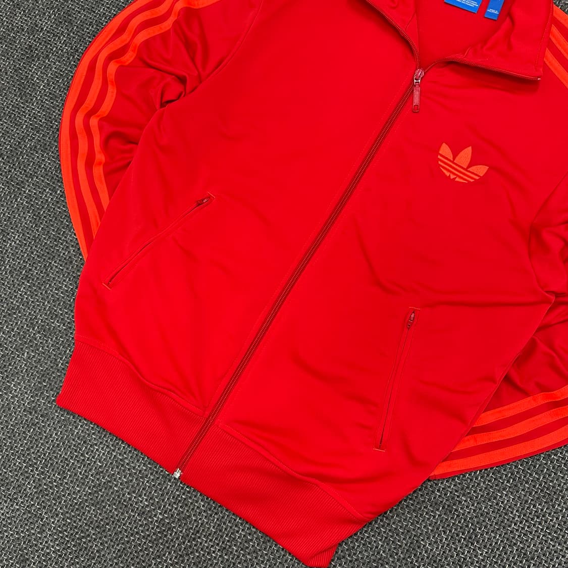 아디다스 구형 파이어버드 오렌지라인 레드 빈티지 져지 90 상품이미지5