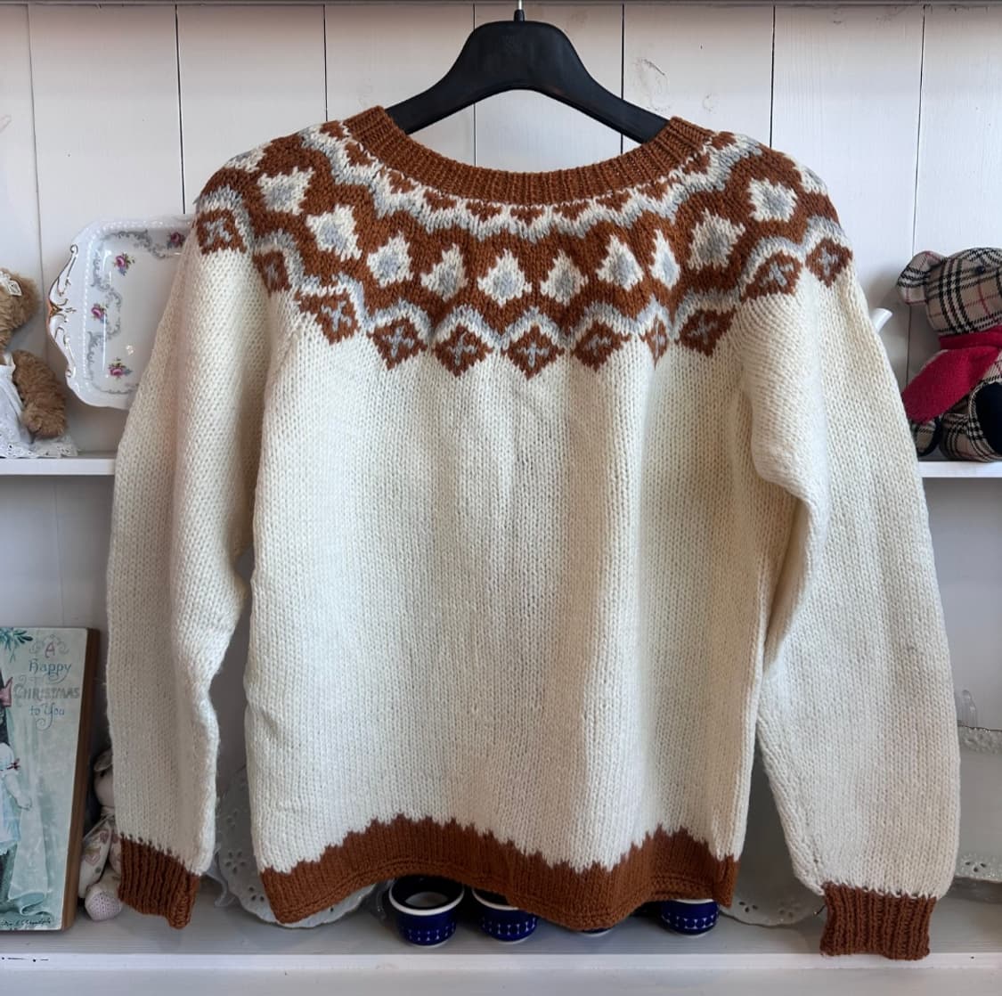 빈티지 패턴 울 가디건 상품이미지4